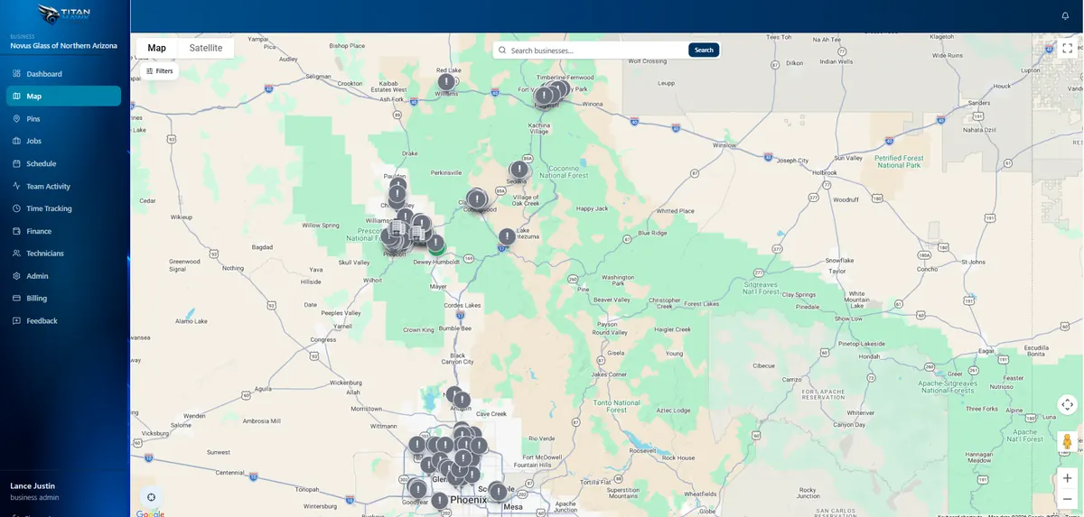 Live Map & Pins